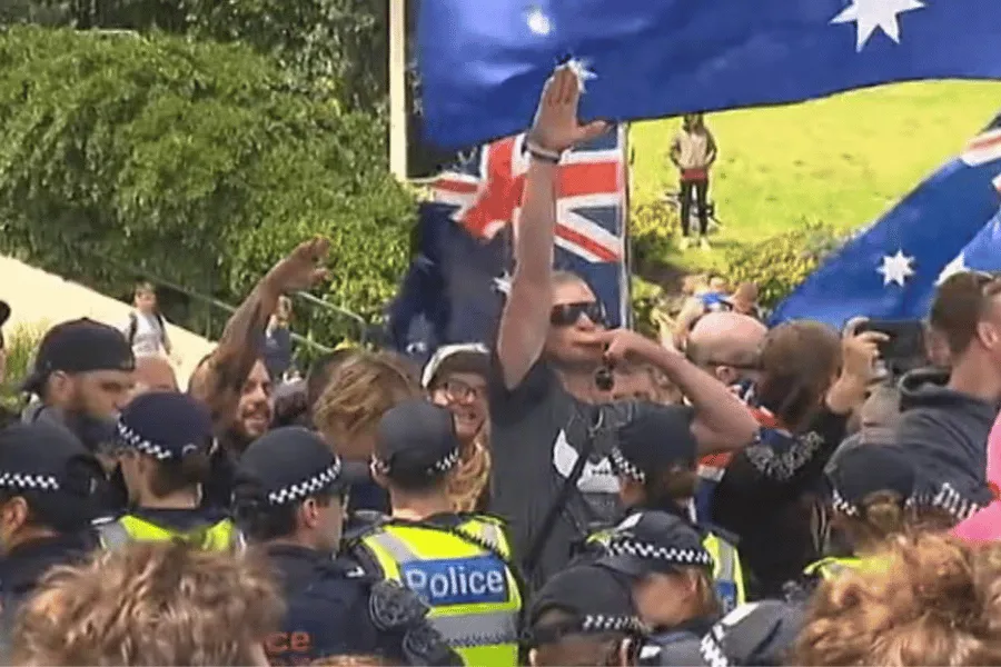 right-wing extremists rally